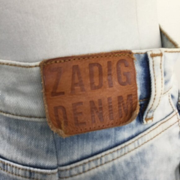 Zadig & Voltaire Juicy Tie and Dye Denim Mini Skirt xs - Picture 6 of 10